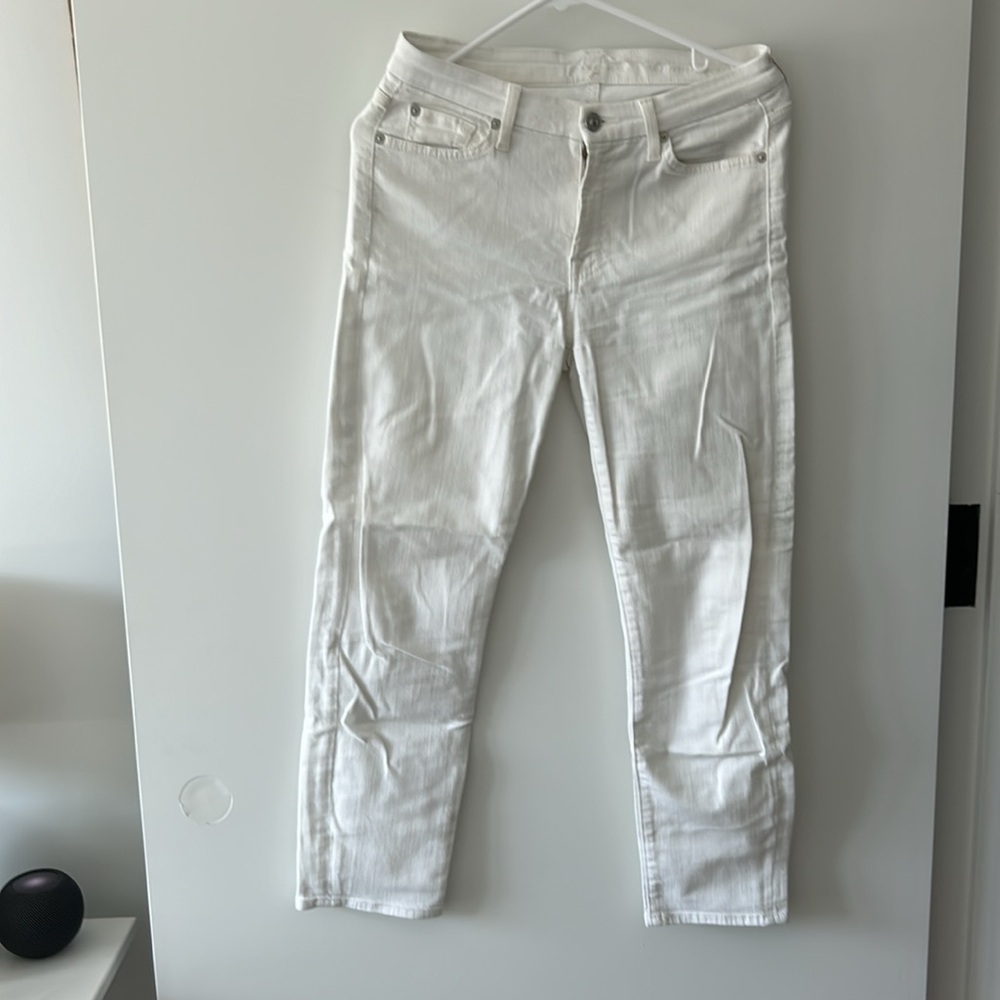 7 for Mankind White Jeans